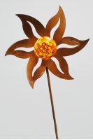 Blume mit Glaskugel H100cm