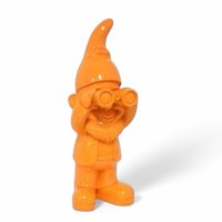 Zwerg m. Fernglas orange, H58cm Zwerg m. Fernglas orange, H58cm